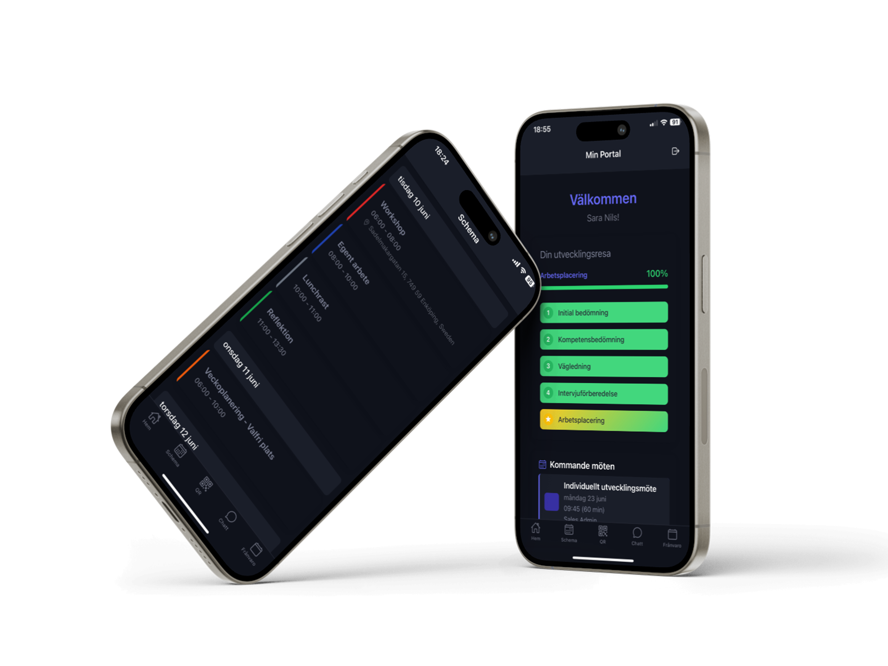 Skilltailor mobilapp på iPhone